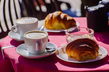 coffee with croissant