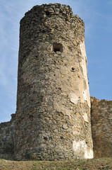 Ruins of Saris castle defence tower.