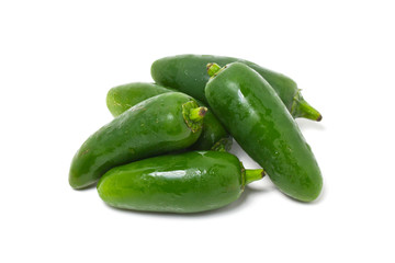 Jalapeno Pepper isolated on white.