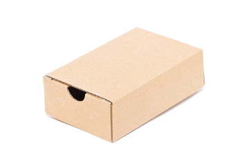 Empty cardboard box isolated on white.
