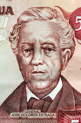 General Jose Dolores Estrada Vado  1792 1869   50 Cordobas Nicaragua