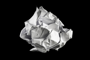 Crumpled paper ball 