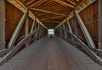 Fototapeta na wymiar Covered Bridge Interior