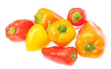 pile of peppers isolated on a white background