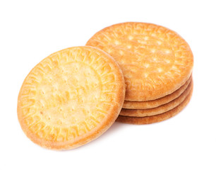 tower of biscuits isolated on a white background