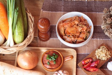 Kimchi of korean food traditional.