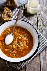 Soup with vegetables