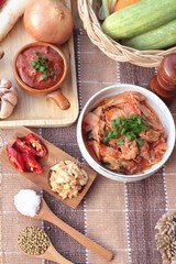 Kimchi of korean food traditional.