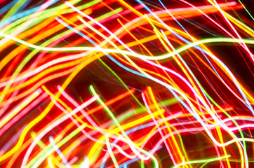 colorful blurred motion holiday lights
