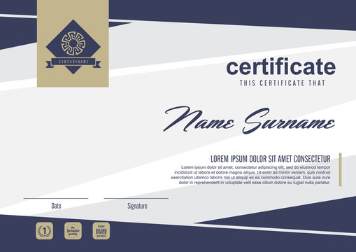 certificate template with clean and modern pattern,Vector illustration