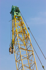 Close up of construction crane.