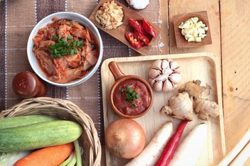 Kimchi of korean food traditional.