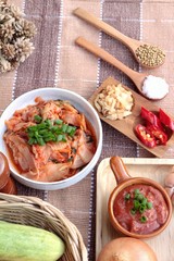 Kimchi of korean food traditional.