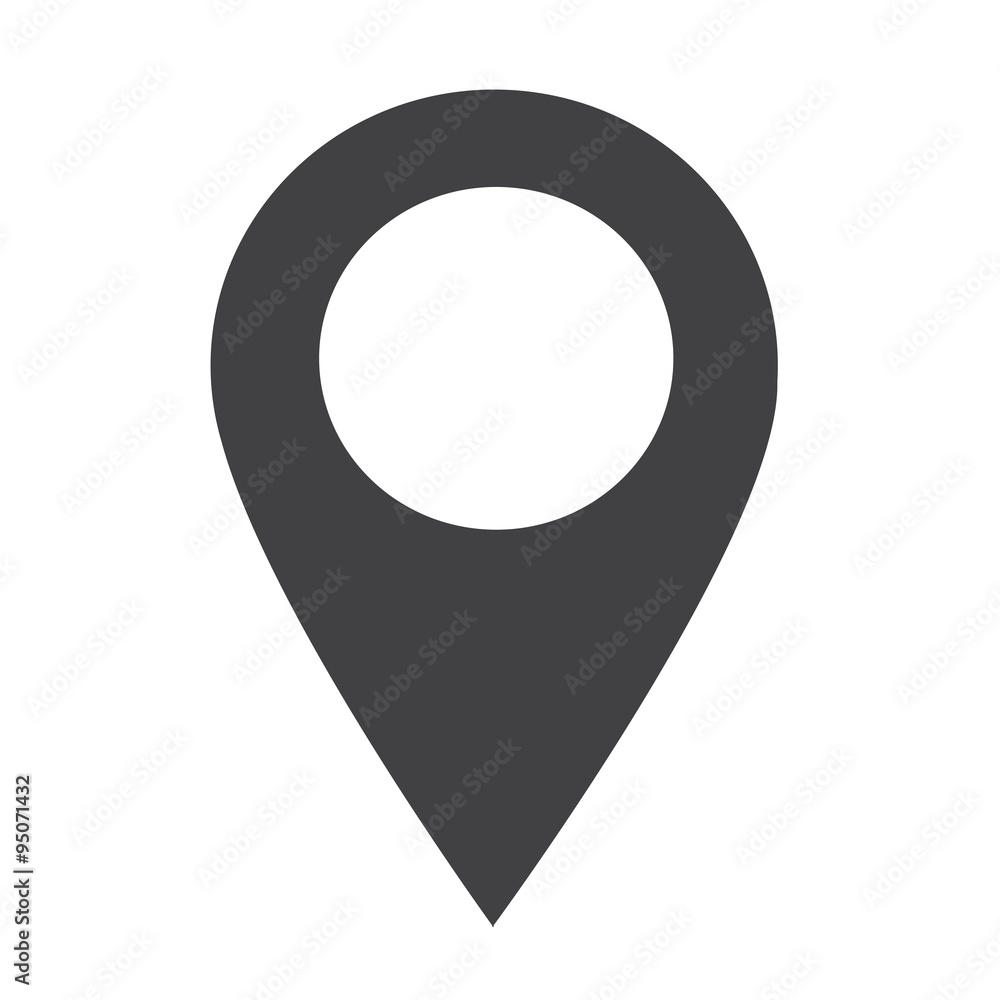 Poster gps location map pointer icon
