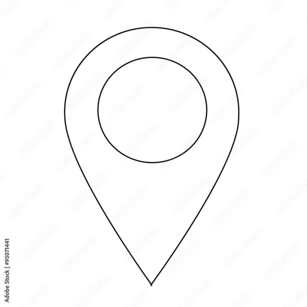 Poster gps location map pointer icon