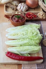 Kimchi of korean food traditional.