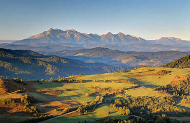 Fototapeta premium Pieniny and Tatras in Slovakia