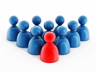 Group of people with a leader