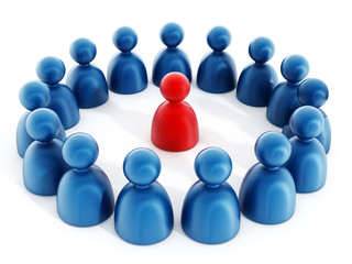 Group of people with a leader
