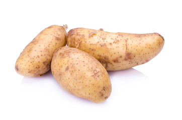 potato on white background