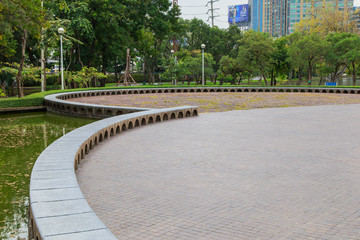 texture of brick paving walkway
