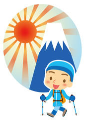 山男　富士山からの御来光を求めて