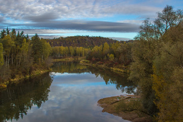Fototapeta na wymiar Sigulda in autumn