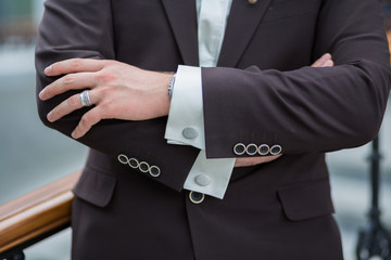 White shirt and cufflink
