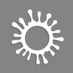 white hollow ink stain with shadow