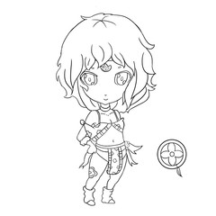 Forest Guardian Line Art - Character Design