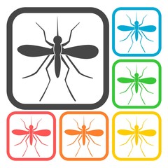 Mosquito icons set