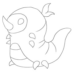 Sloth Bug Line Art - Creature Design