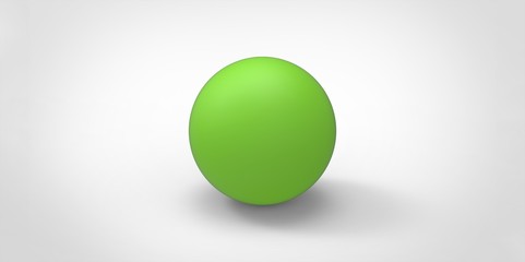 Green glossy ball sphere round illustration isolated on white background