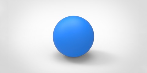 Blue azzure glossy ball sphere round illustration isolated on white background