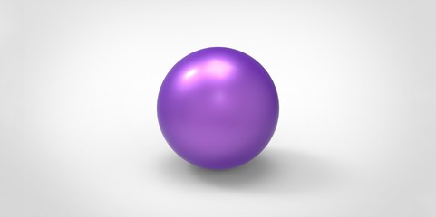 Purple glossy ball sphere round illustration isolated on white background