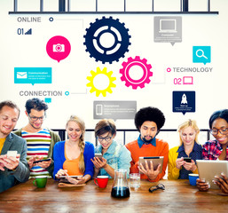 Team Functionality Industy Teamwork Connection Technology Concep