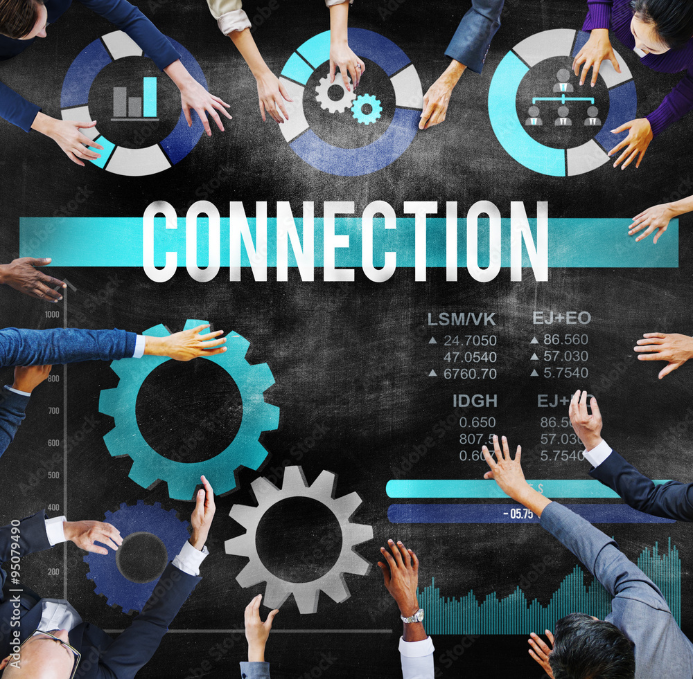 Poster connect connection connecting commuincation concept