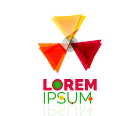Logo, abstract geometric business icon
