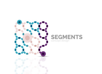 Vector outline minimal abstract geometric logo