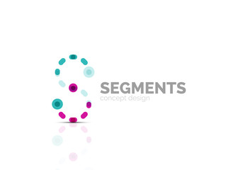 Vector outline minimal abstract geometric logo