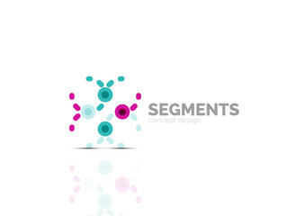 Vector outline minimal abstract geometric logo