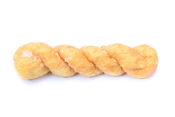 breads twists donut, isolated on white background