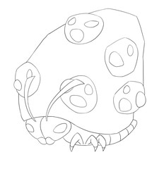 Mountain Bug Line Art - Creature Design