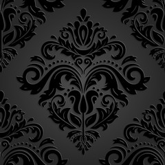 Seamless Vector Oriental Pattern With 3D Elements