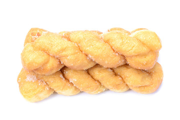 breads twists donut, isolated on white background