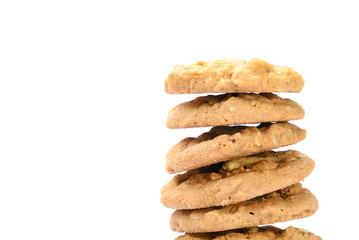 cashew nut cookies, isolated on white background