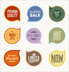 Vintage Style Promotional sale labels collection