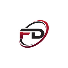 Modern Initial Logo Circle FD