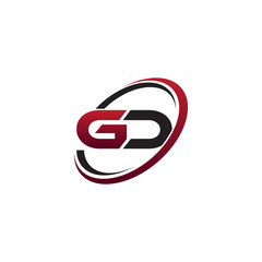 Modern Initial Logo Circle GD