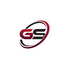 Modern Initial Logo Circle GS